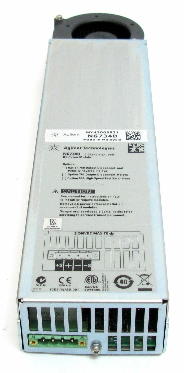 Keysight N6734B DC Power Module, 35V, 1.5A, 50W 1 Keysight N6734B Dc Power Module, 35V, 1.5A, 50W