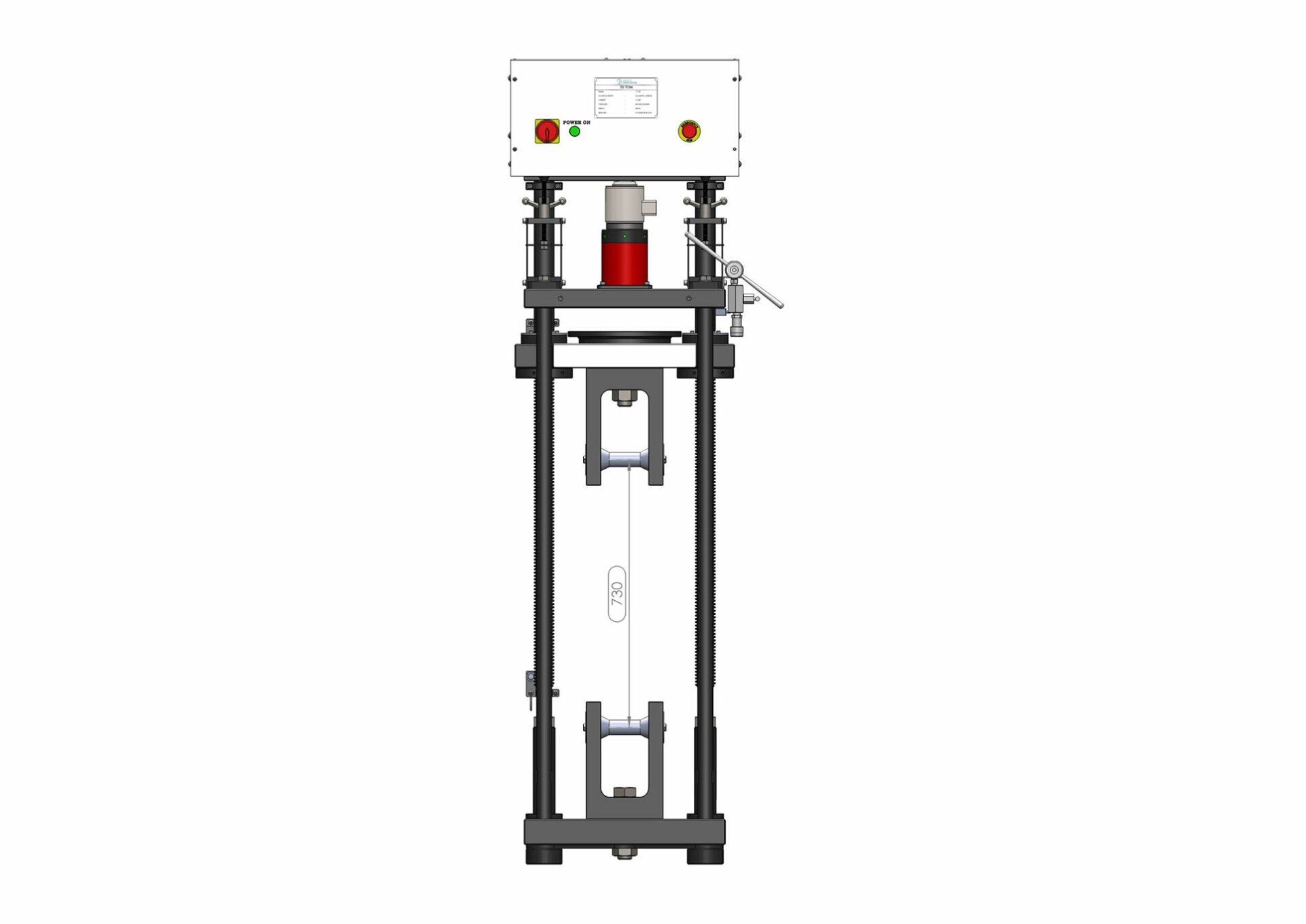 Micro Precision CT50T 50 Ton Tension / Tensile Force & Compression Calibration Machine 7 38259 1
